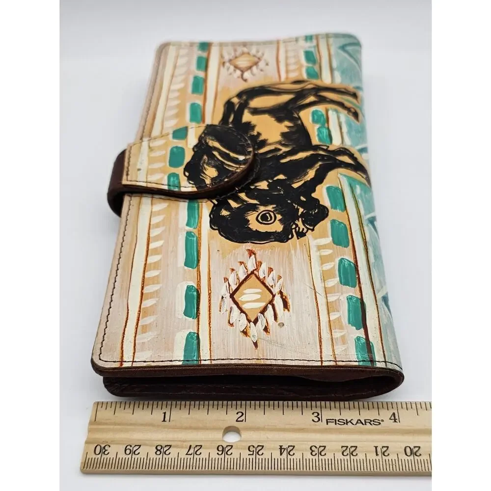 American Darling Magnet Snap Buffalo Wallet Genuine Leather New No Wrist Strap